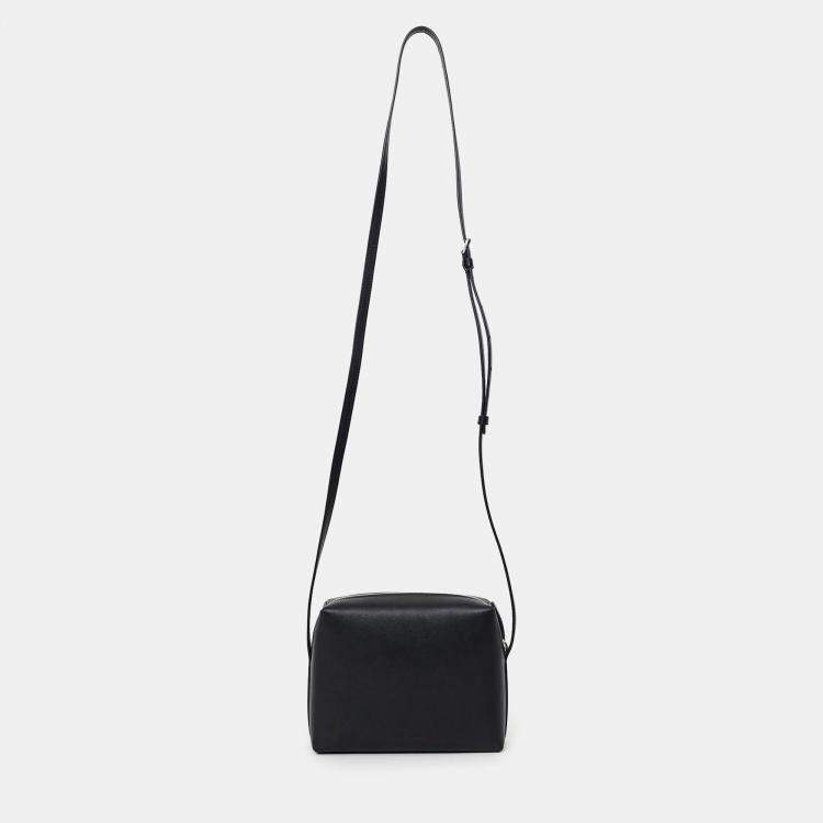 Pre Owned The Row Black Leather Regent Crossbody Bag