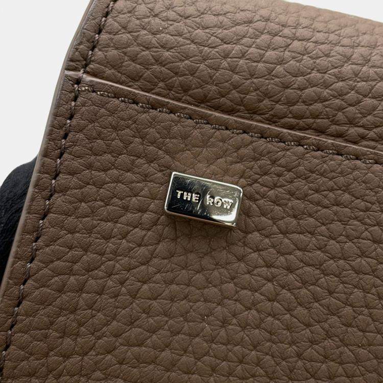 Pre Owned The Row Soft Margaux 12 Dark Olive Leather