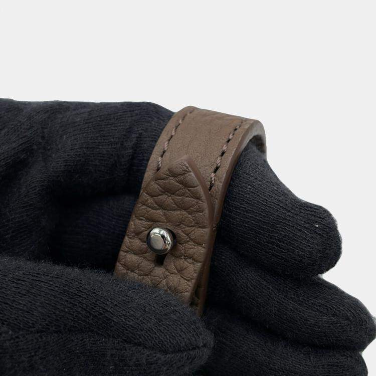 Pre Owned The Row Soft Margaux 12 Dark Olive Leather