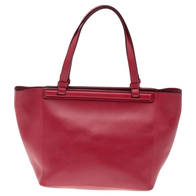 Pre Owned The Row Red Soft Leather Tote 