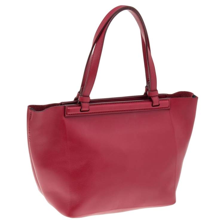 Pre Owned The Row Red Soft Leather Tote 