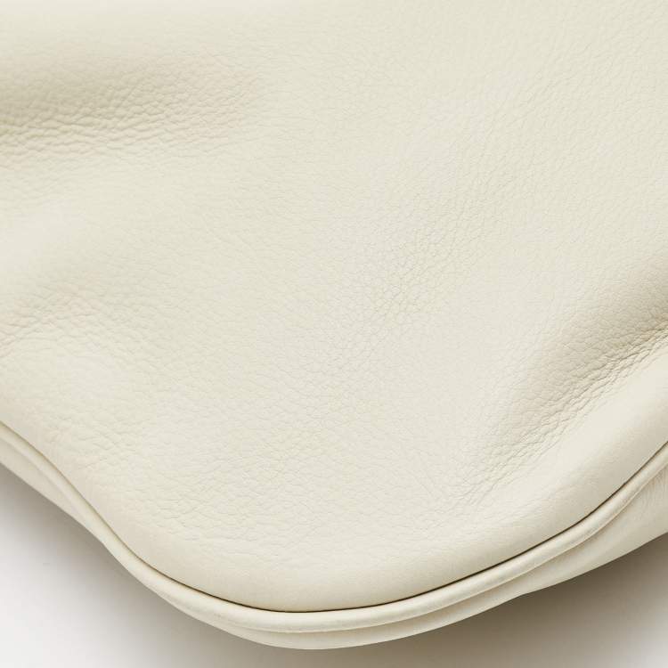 Pre Owned The Row Ivory Leather Small Everyday Hobo 