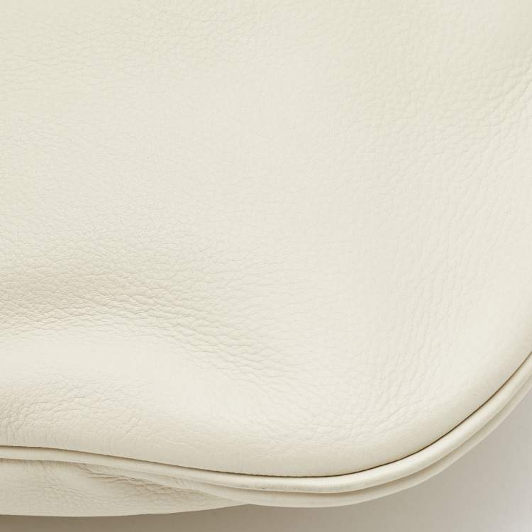Pre Owned The Row Ivory Leather Small Everyday Hobo 
