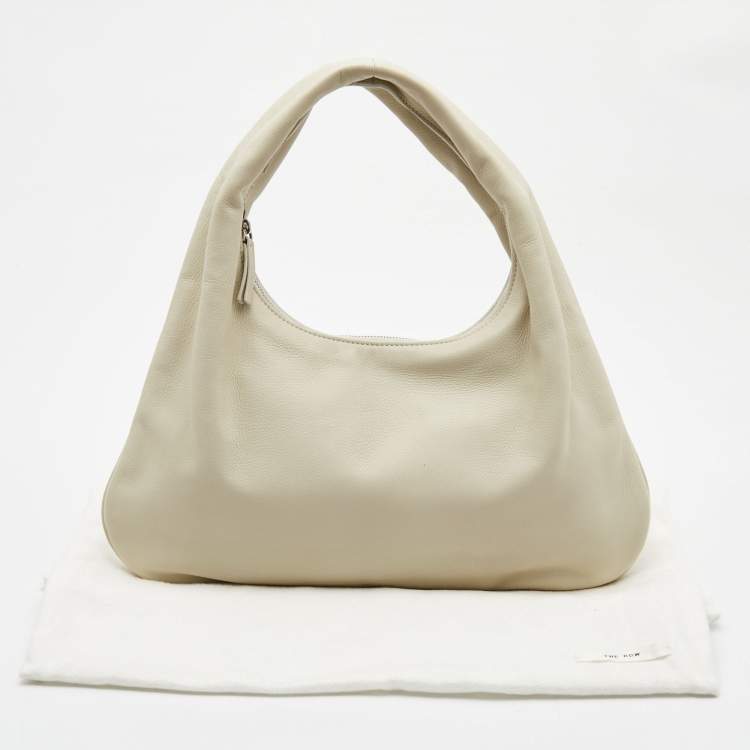 Pre Owned The Row Ivory Leather Small Everyday Hobo 