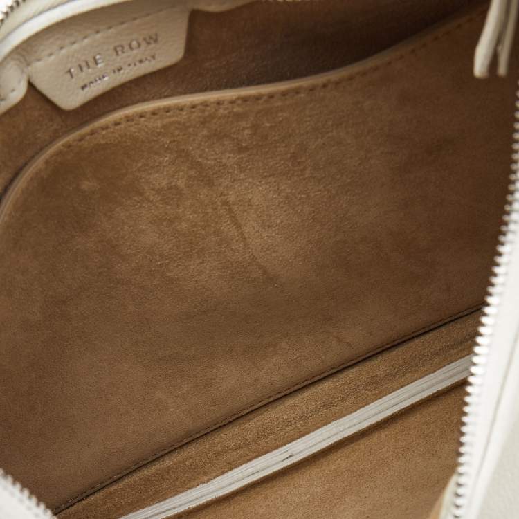 Pre Owned The Row Ivory Leather Small Everyday Hobo 