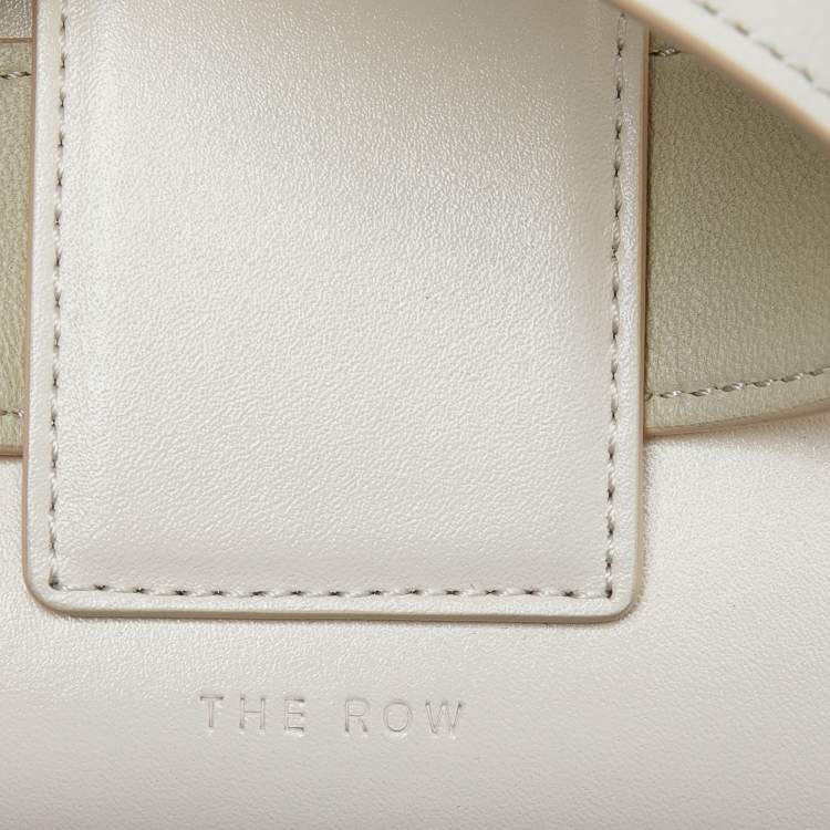 Pre Owned The Row Ivory Leather Horizontal Belt Bag