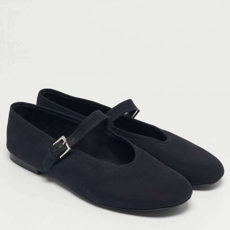 Pre Owned The Row Beige Fabric MJ Ballet Flats Size 40