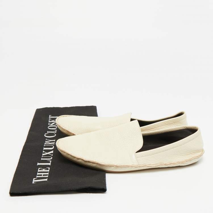 مملوكة مسبقًا The Row Cream Leather Ballet Flats Size 37