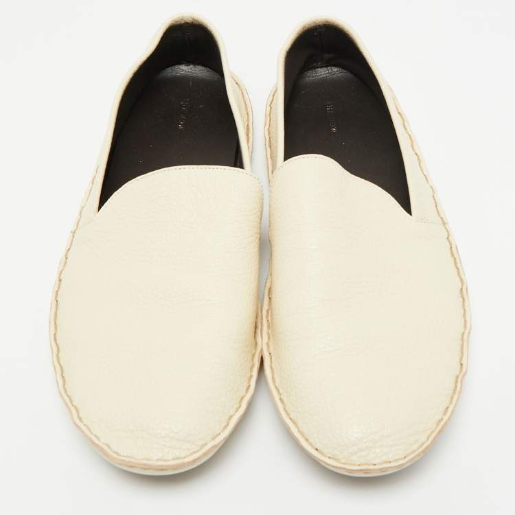 مملوكة مسبقًا The Row Cream Leather Ballet Flats Size 37