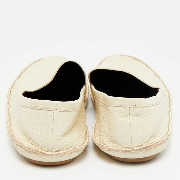 مملوكة مسبقًا The Row Cream Leather Ballet Flats Size 37