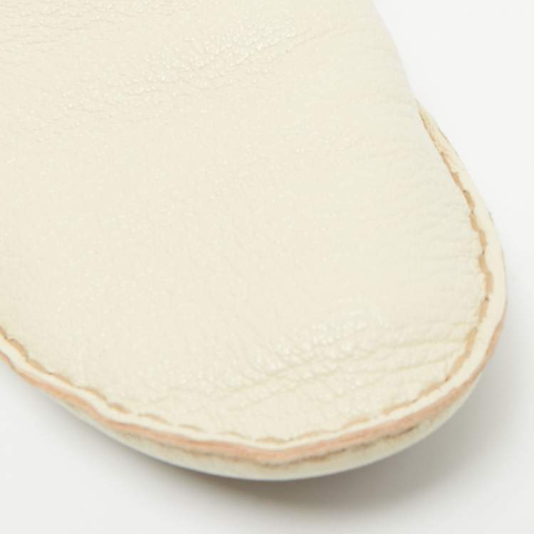 مملوكة مسبقًا The Row Cream Leather Ballet Flats Size 37