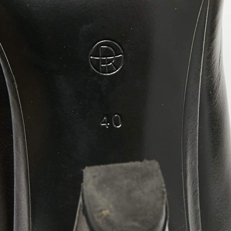 مملوكة مسبقًا The Row Black/Beige Leather and Mesh Sock Pumps Size 40