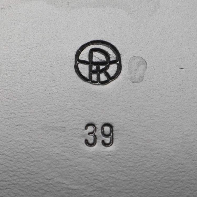 Pre Owned The Row Swan Size 39 White/Black Canvas Thong Flats