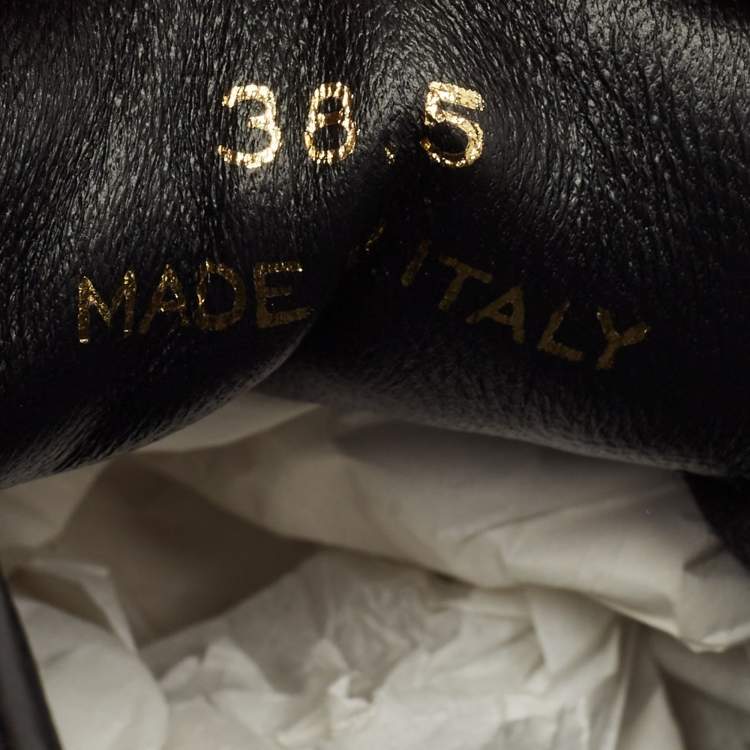 Pre Owned The Row Run D Size 38.5 Black/White Leather and Mesh Lace Up Sneakers