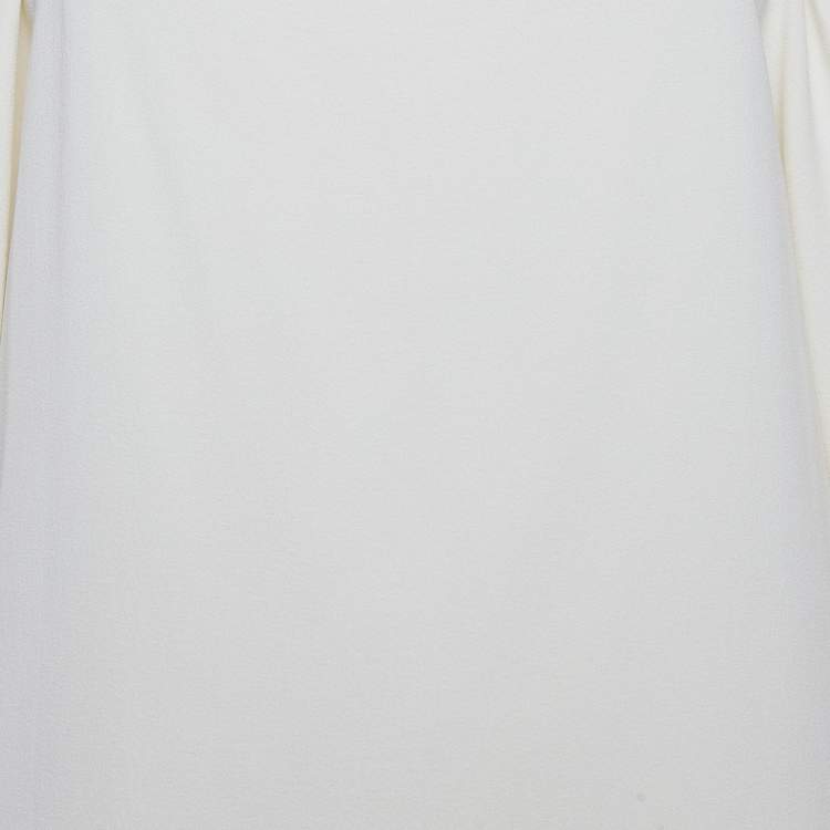 Pre Owned Theory Ivory Rosina Crepe Keyhole Sleeve Slip Tank Top M