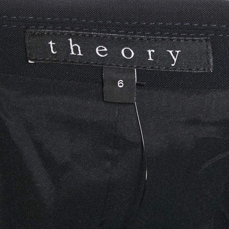 Pre Owned Theory Navy Blue Wool Blend Gabe B2 Blazer M