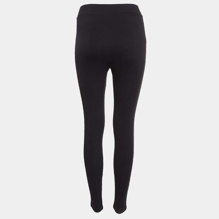 Pre Owned Theory Black Knit Slim Fit Leggings S