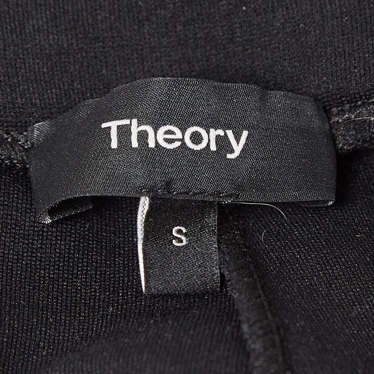 Pre Owned Theory Black Knit Slim Fit Leggings S