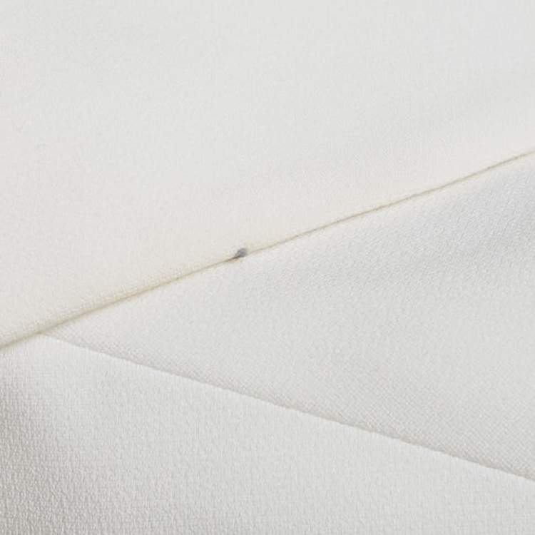 مملوكة مسبقًا Theory White Crepe Button Front Back Slit Blazer M