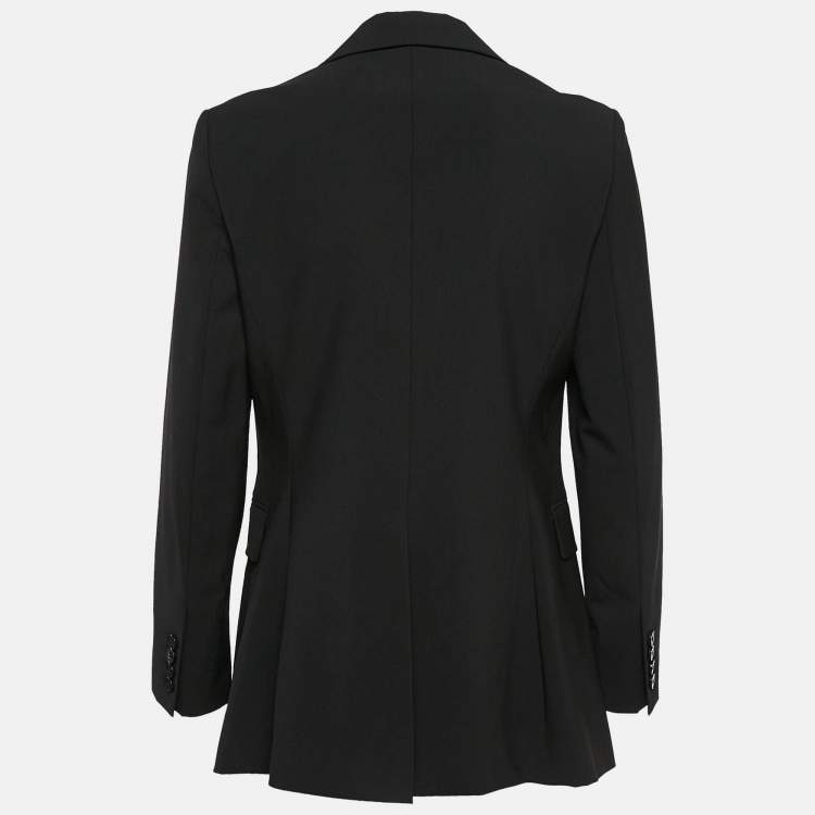Pre Owned Theory Black Wool Single Breasted Etiennette Blazer M