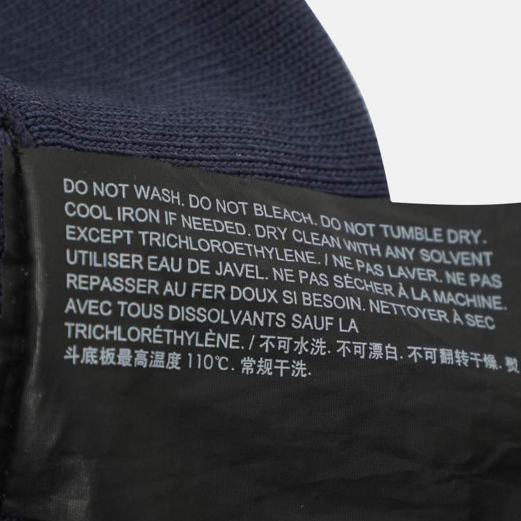 Pre Owned Theory Navy Blue Rib Knit Palazzo Pants S