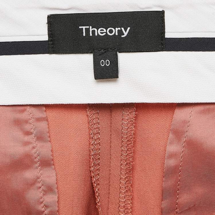 Pre Owned Theory Pink Traceable Wool Treeca Pants XS