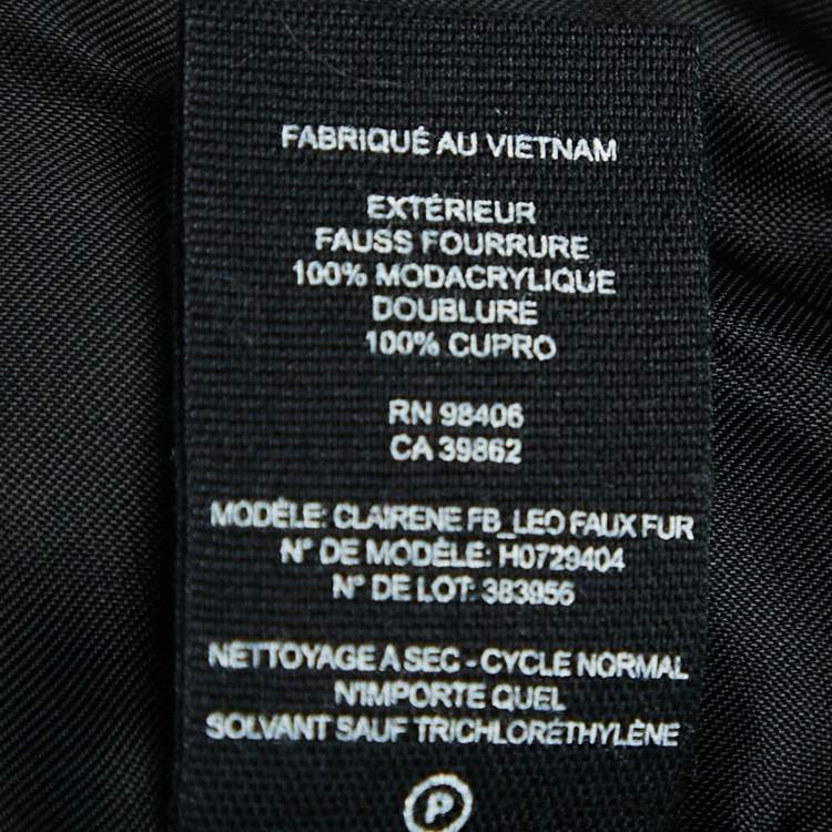 مملوكة مسبقًا Theory Brown Leopard Print Faux Fur Front Open Jacket L