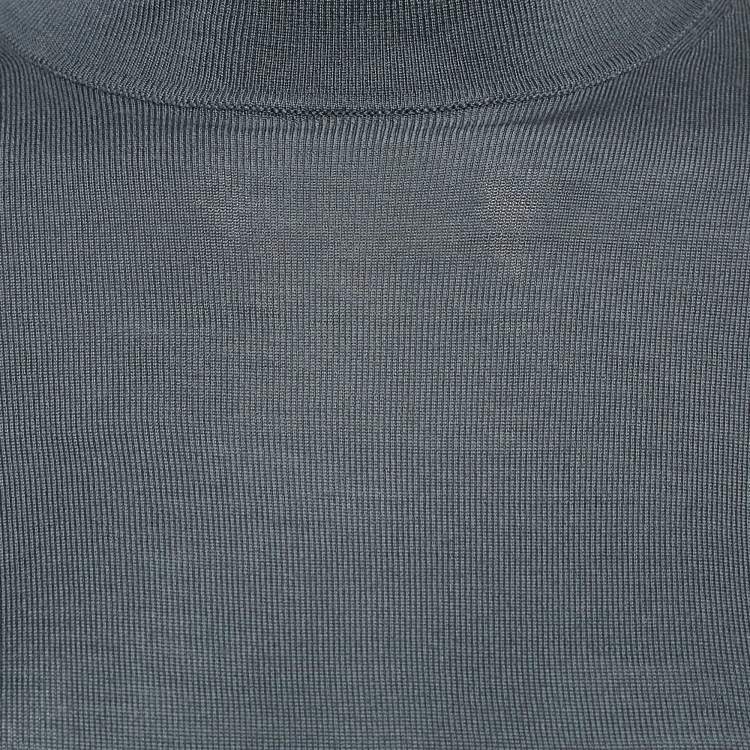 Pre Owned Theory Grey Wool Knit Turtle Neck Sweater XS