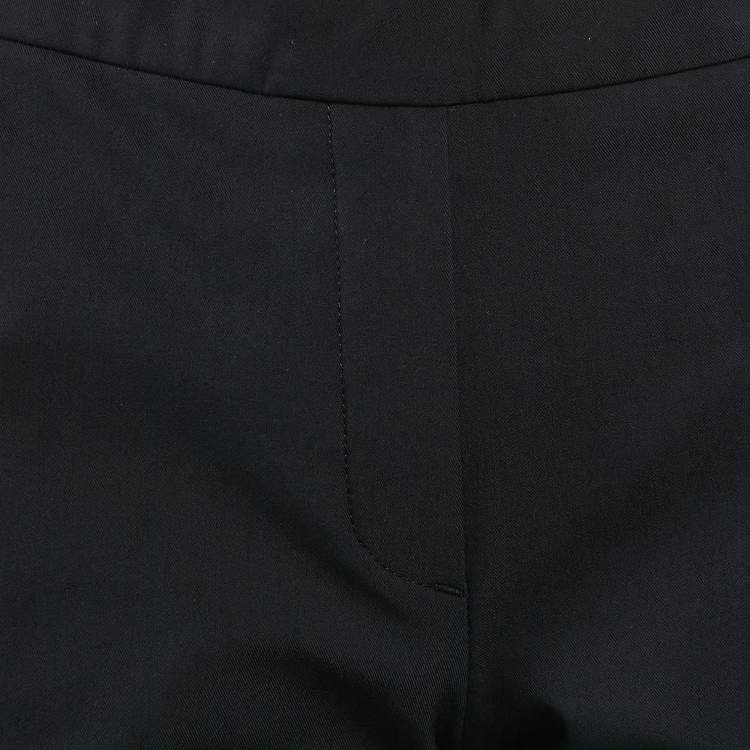 Pre Owned Theory Black Cotton Blend Gabardine Pants S