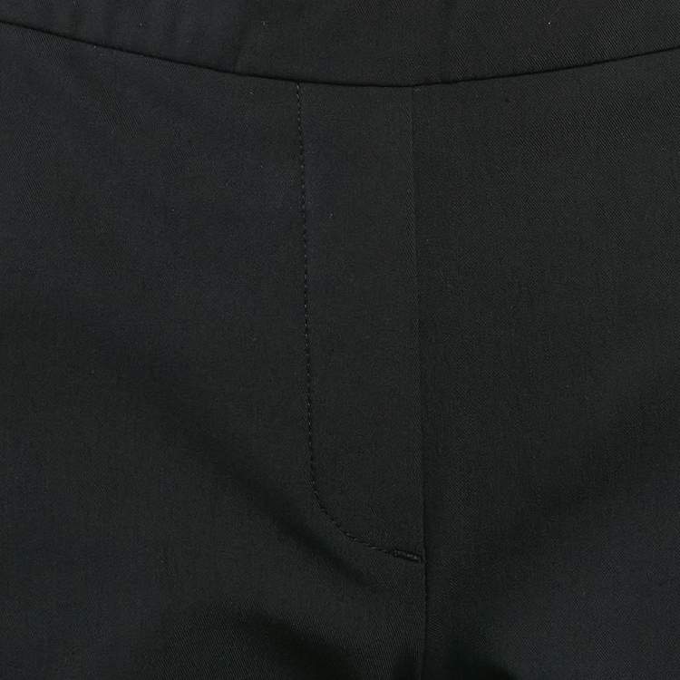 Pre Owned Theory Black Cotton Blend Gabardine Pants S