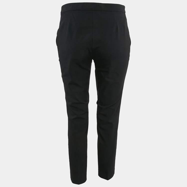 Pre Owned Theory Black Cotton Blend Gabardine Pants S