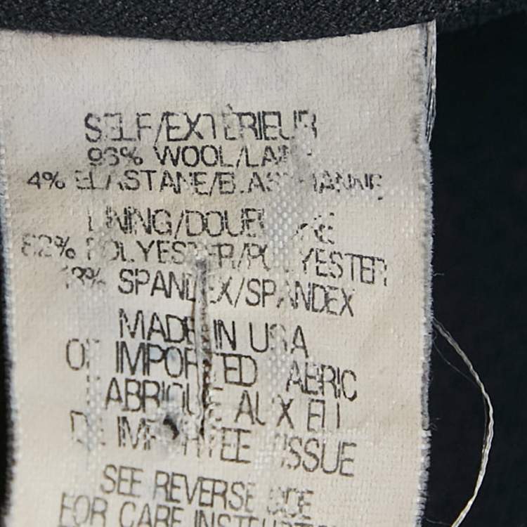 Pre Owned Theory Navy Blue Wool Trousers S