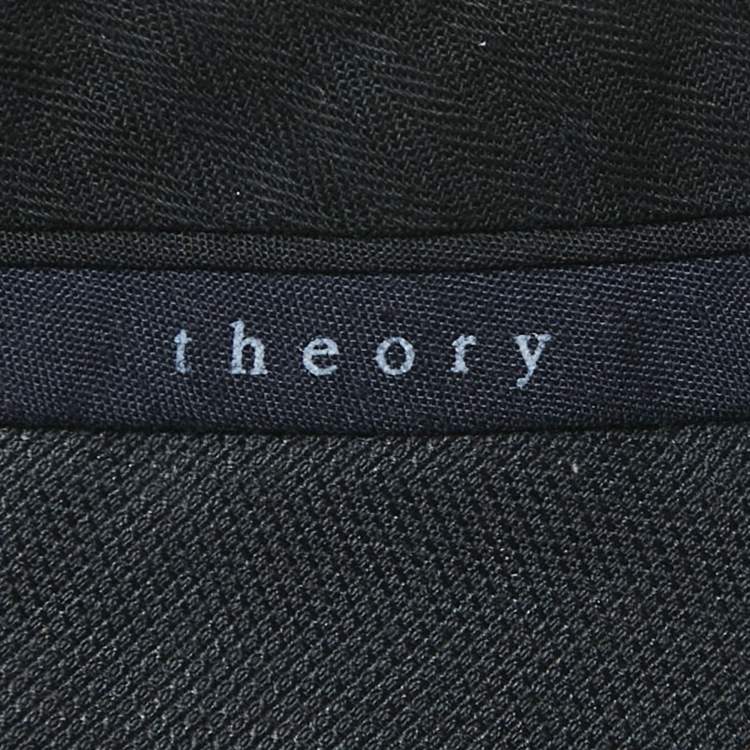 Pre Owned Theory Navy Blue Wool Trousers S