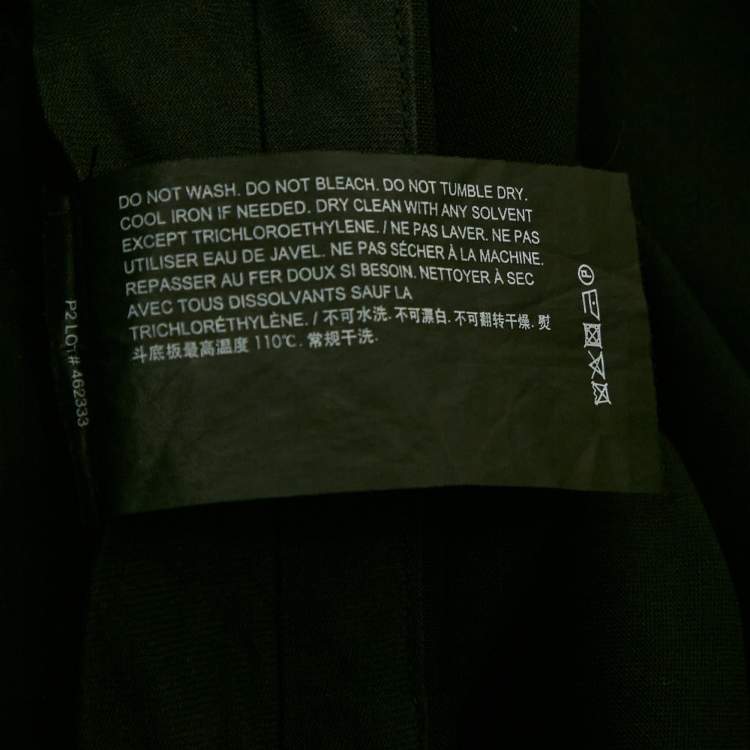 Pre Owned Theory Black Wool Wide Leg Trousers L