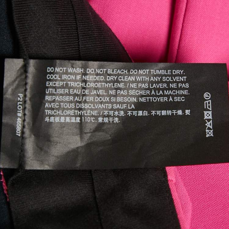 Pre Owned Theory Pink Wool Straight Leg Trousers S