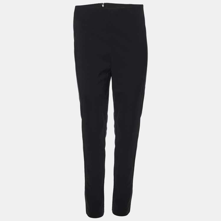 Pre Owned Theory Navy Blue Stretch Nylon Trouser M