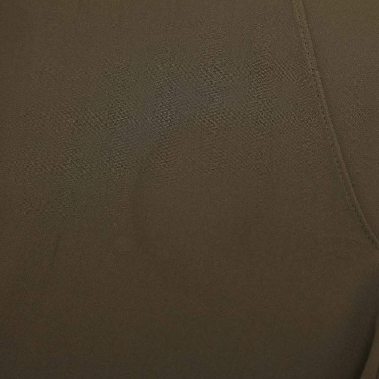 Pre Owned Theory Olive Green Silk Top M