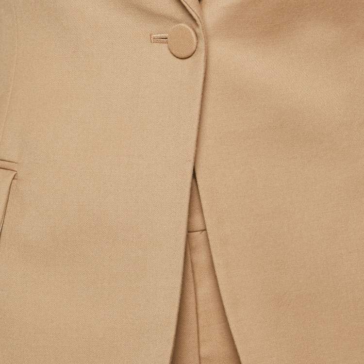 Pre Owned Theory Beige Wool Tailored Suit XXS