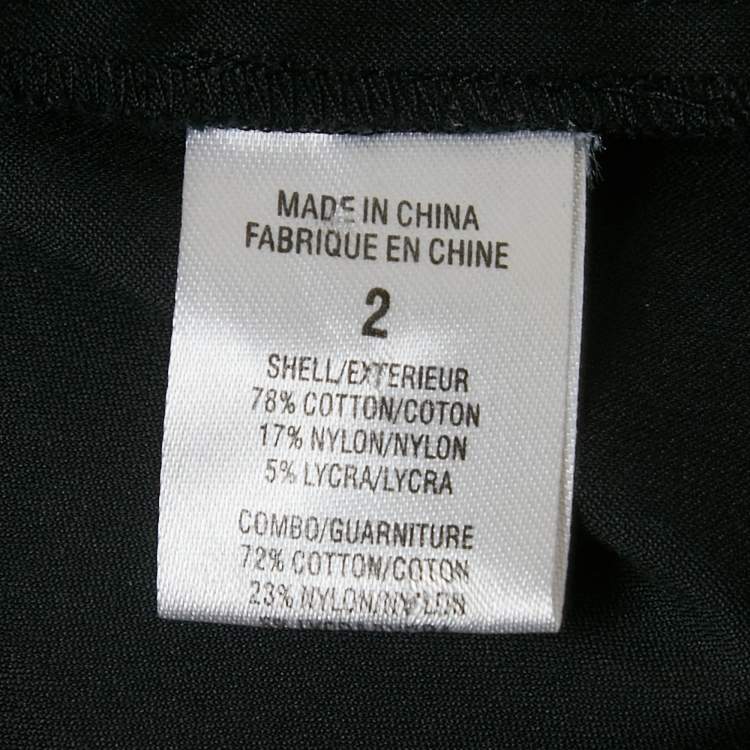 Pre Owned Theory Black/White Poplin Shirt Dress S