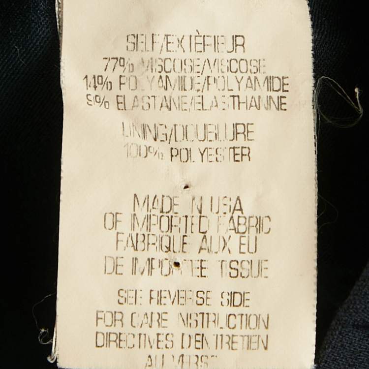 Pre Owned Theory Navy Blue Crepe Trousers XS
