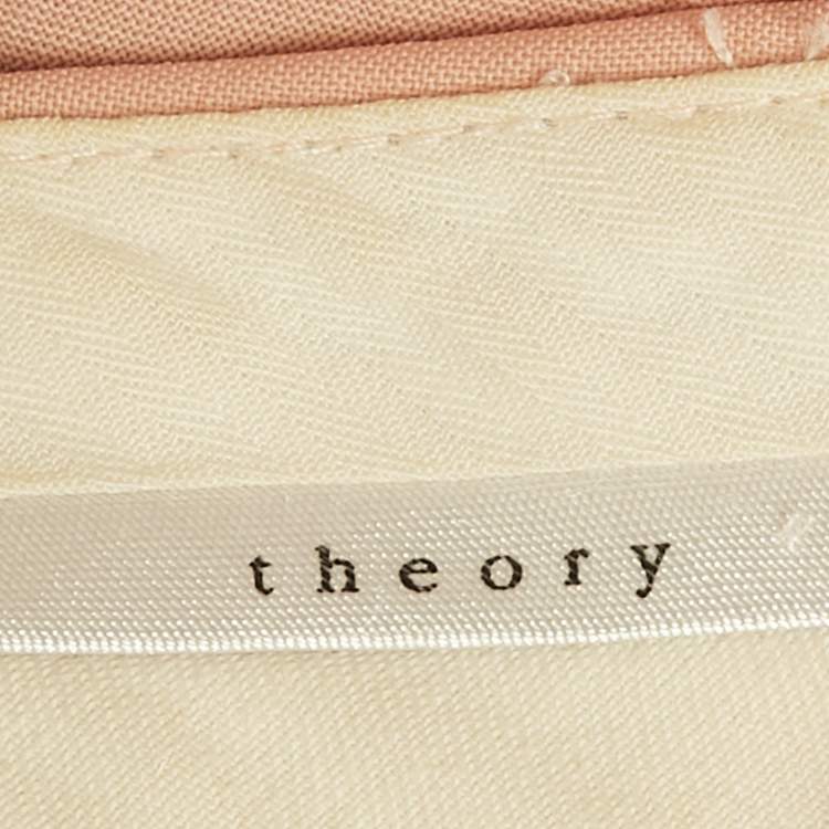 Pre Owned Theory Blush Pink Wool Trousers S