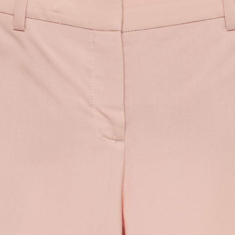 Pre Owned Theory Blush Pink Wool Trousers S