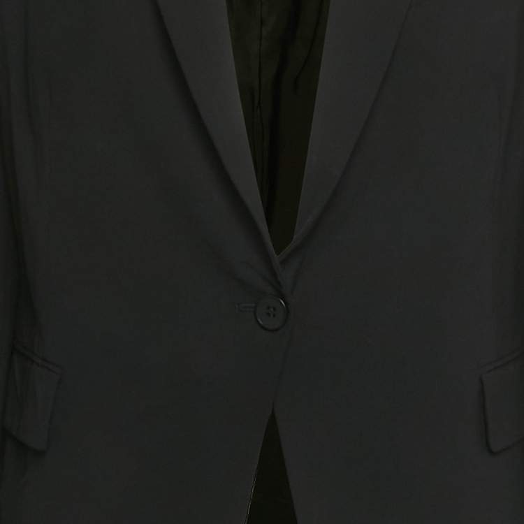 Pre Owned Theory Black Wool Single Breasted Blazer M