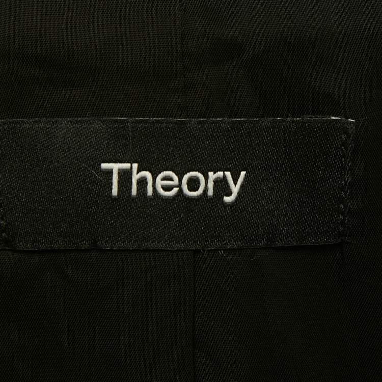 Pre Owned Theory Black Wool Single Breasted Blazer M