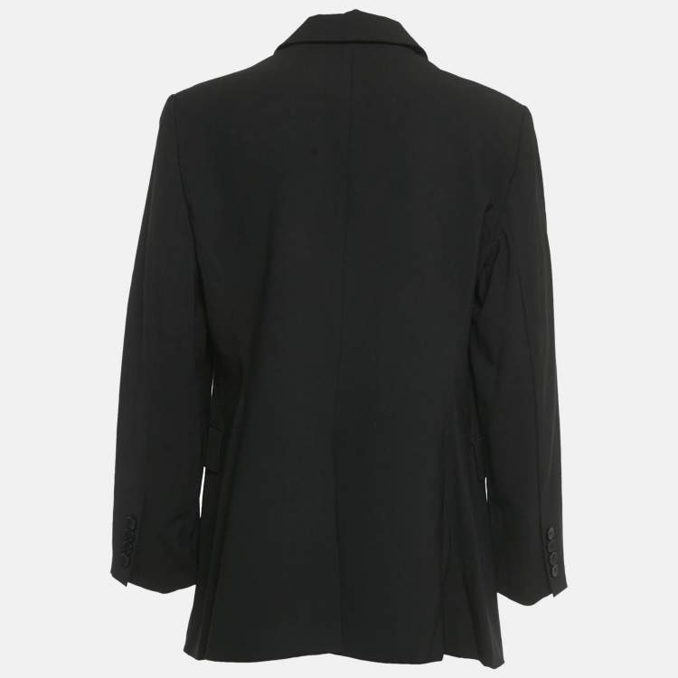 Pre Owned Theory Black Wool Single Breasted Blazer M