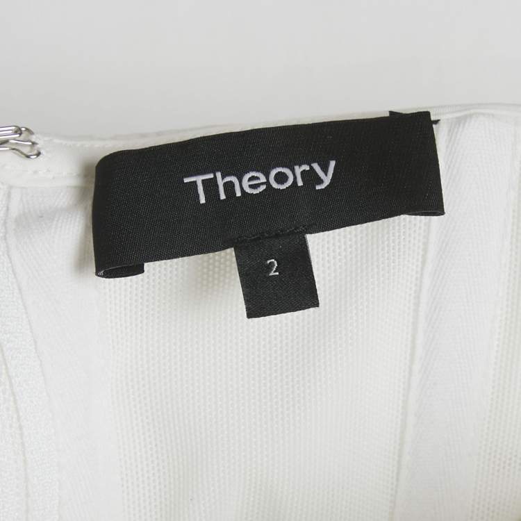 Pre Owned Theory White Cotton Laureema Top S