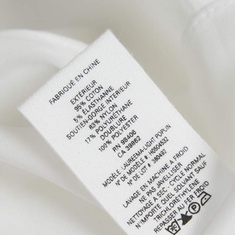 Pre Owned Theory White Cotton Laureema Top S