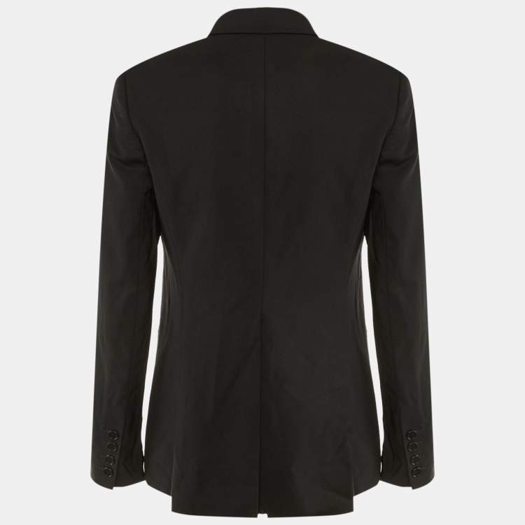Pre Owned Theory Black Wool Single Breasted Blazer S 