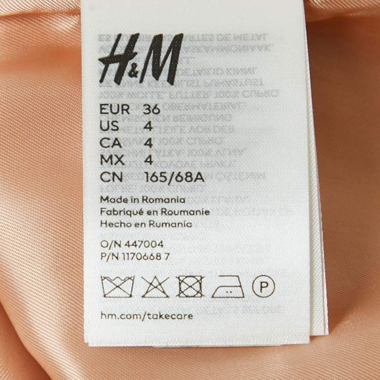 Pre Owned Thiery Mugler x H&M Pink Gabardine Asymmetric Mini Skirt S