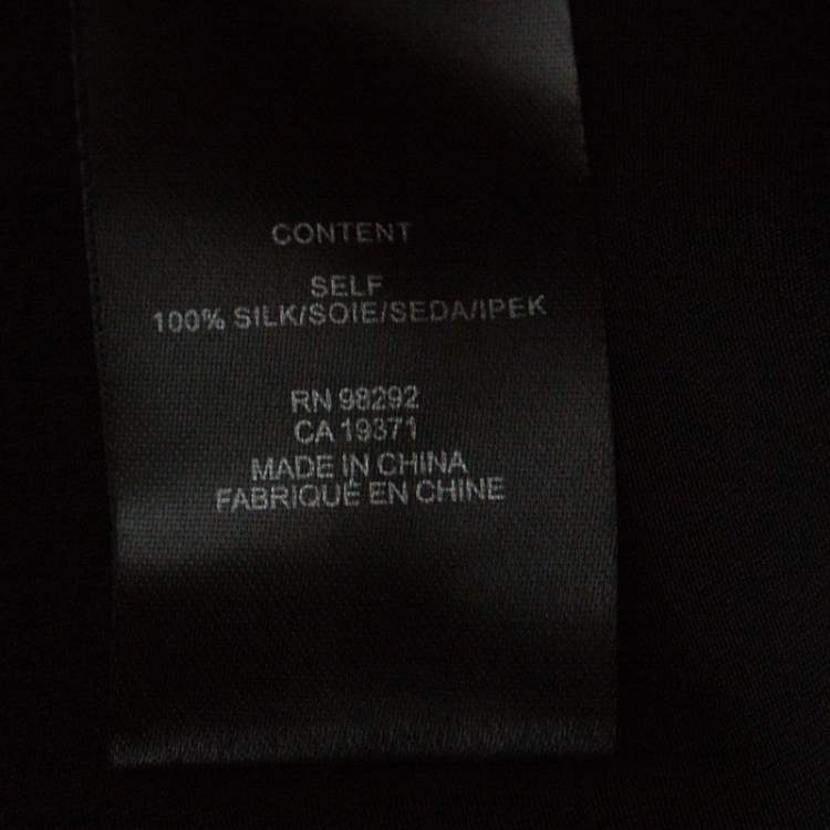 Pre Owned Tibi Black Silk Cut Out Shoulder Tunic Top XS